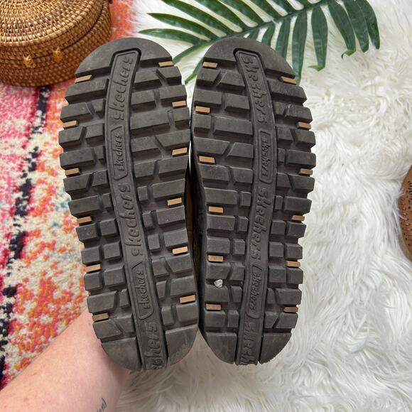 Skechers Shindigs Comfy Hour Platform Clog Mule 7 Y2K Style Slip On Tan Brown - Picture 10 of 11